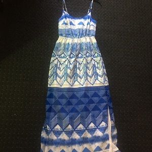 Blue/White Maxi Dress